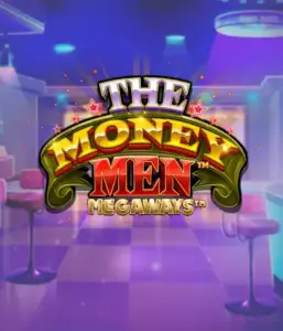 Изображение игрового автомата The Money Men Megaways от Pragmatic Play, показывающее динамичный городской пейзаж с элементами хип-хоп культуры. В центре кадра видны символы слота: золотые украшения, крутые автомобили и изображения, исполняющие рэп жесты, создающие атмосферу настоящего хип-хоп приключения. Логотип игры The Money Men Megaways находится в верхней части изображения, подчеркивая тематику и стиль слота.